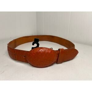 Montana Men's crocodile Belt. size 34 made in Mexico leather Cognac Caiman NWOT
